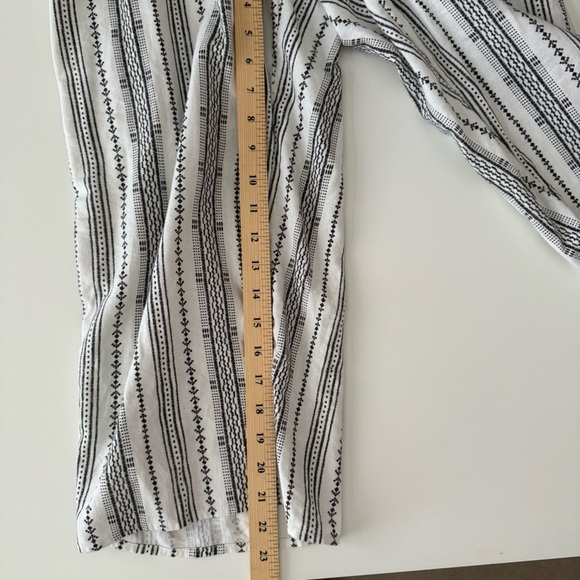 Old Navy Linen Blend Geometric Stripe Cami Wide Leg Cropped Jumpsuit size Medium - Picture 12 of 12